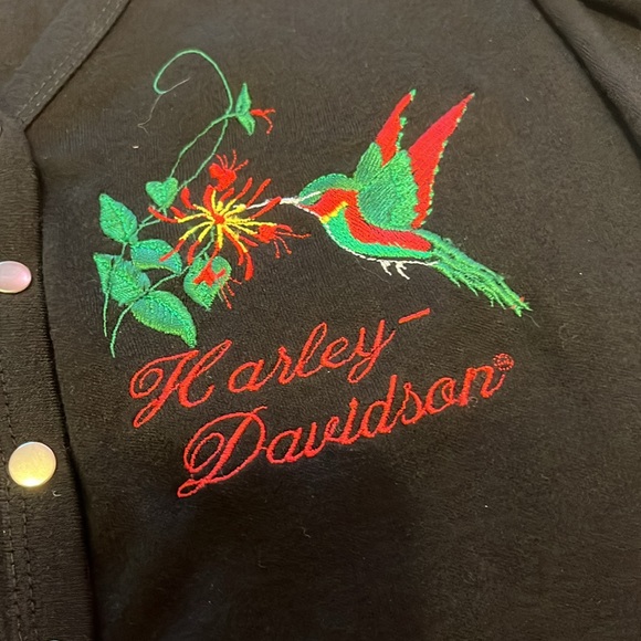 NWOT Harley Davidson Cardigan Sweater Women’s Small USA Made Embroidered Vintage - Picture 2 of 9